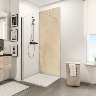 Schulte »ExpressPlus DecoDesign«, Duschrückwand Kalkstein 210x100cm
