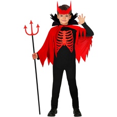 "DEVIL" (overalls, cape withstand-up collar, horns) - (128 cm / 5-7 Years)