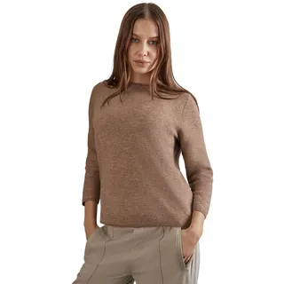 STREET ONE Damen A302893 Feinstrickpullover, Rich Mocha Mel., 42 EU