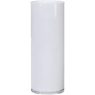 creativ home Tischvase CREATIV HOME "Blumenvase aus Glas", weiß, H:40cm Ø:15cm, Glas, Vasen, zylindrische Form, Höhe ca. 40 cm
