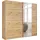 Schwebetürenschrank Kronach 218 x 210 x 59 cm Beige/Braun