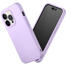 RhinoShield Case kompatibel mit [iPhone 14 Pro] | SolidSuit - Stoßdämpfende & schlanke Schutzhülle mit Premium Finish - 3.5 Meter Fallschutz - Violett