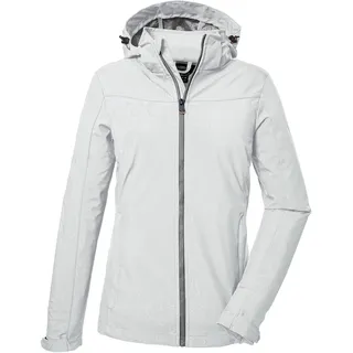 KILLTEC Damen Softshelljacke/Outdoorjacke mit abzippbarer Kapuze KOS 40 WMN SFTSHLL JCKT, gebrochenes weiss, 46, 41280-000