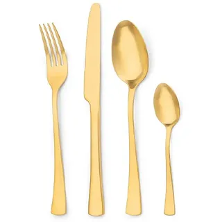 Cool Mango Besteck-Set 24 Teile für 6 Personen Edelstahl Gold mit Box - Gold
