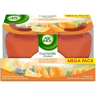 Air Wick Duftkerze 105 g (Paquete de 2) - Afrutada, Orange