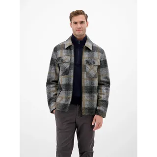 Lerros Blusenjacke ohne Kapuze Overshirt kariert, mit Reißverschluss
