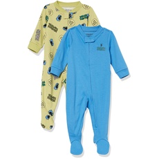 Amazon Essentials Marvel Unisex Baby Schlafanzug-Schlaf-Sets, 2er-Pack, 2-pack Marvel Black Panther, 12 Monate