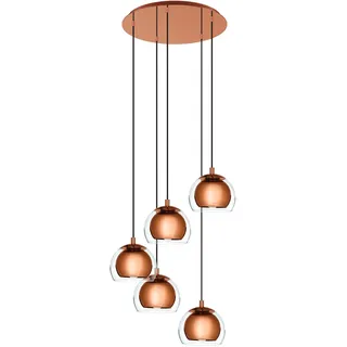 EGLO Rocamar 1 5-flg. 59 cm rund goldfarben/transparent