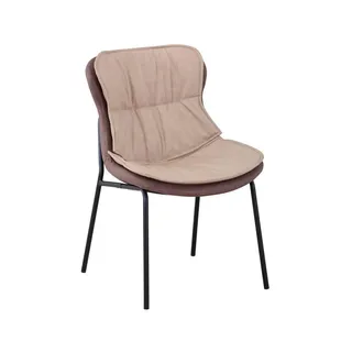 Kayoom Polsterstuhl Kunstleder beige