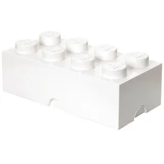 LEGO Aufbewahrungsstein, 8 Noppen, weiß