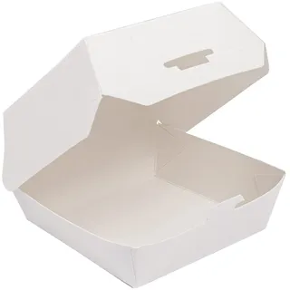 50 Stück - Mini-Muscheln, Hamburger, 250 g/m2, 7,3 x 7,7 x 5 cm, Weiß, Karton