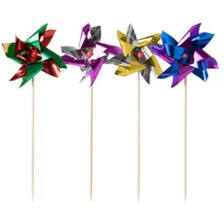 Papstar Deko-Picker Windmühle 17,5 cm Holz und Aluminium