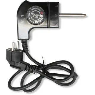 DOJA Barcelona | Elektrogrill-Thermostat Kabel | 10A | 90o | Grill Thermostat Kabel | Thermostat Grill Kabel | Grillkabel mit Thermostat für Elektropfanne, Partypfanne, Pizza Pfanne, Grillpfanne,...