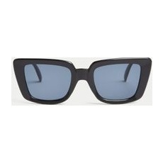 Womens M&S Collection Große Sonnenbrille im Katzenaugendesign - Black, Black, Einheitsgröße