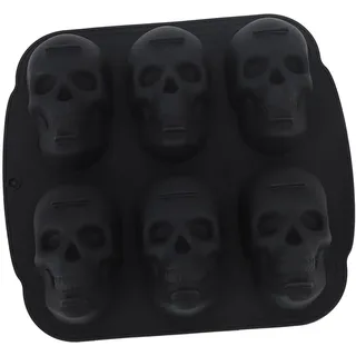 Totenkopf-Silikon-Backform – Halloween-Kuchenform, hitzebeständig & spülmaschinengeeignet, langlebig, flexible Silikon-Gebäckform für Kekse, Cupcakes, Muffins und Torten