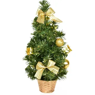 Weihnachtsbaum mit goldenen Dekorationen 30 cm - Gold