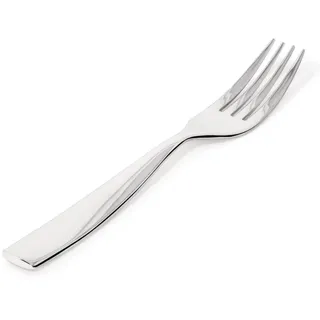 Alessi MW03/5 Dressed Dessertgabel - Edelstahl 18/10 glänzend poliert mit Reliefdekor, 6 Einheiten