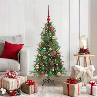 Best Möbel Künstlicher klappbarer Weihnachtsbaum Grün 120 cm PE und PVC - Künstliche Weihnachtsbäume CL8736058 2parcel - Grün