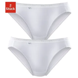 SLOGGI 10107304 Damen Slip 2er Pack strapazierfähig und elastisch mit Stretch, Groesse 42, 2X weiß - 42