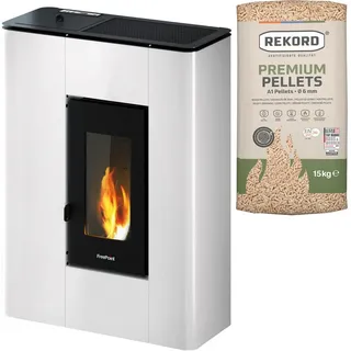 FreePoint Pelletofen Atrium 5 Metall Weiß