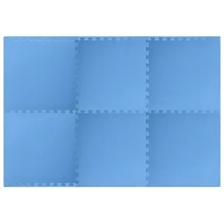 vidaXL Bodenmatten 6 Stk. 2,16 m2 EVA-Schaumstoff Blau - Blau