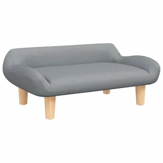 Kindersofa Hellgrau 70x40x24 cm Stoff - Grau, Hellgrau