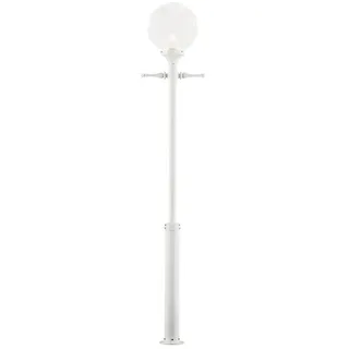 meine wunschleuchte LED Mastleuchte, Außenleuchte zur Gartenbeleuchtung & Wegbeleuchtung, Alu Weiß