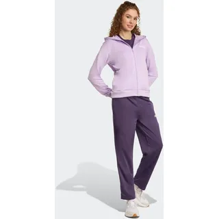 Trainingsanzug ADIDAS SPORTSWEAR "W LINEAR TS", Damen, Gr. M, powder plum, Obermaterial: 100% Polyester, Sportanzüge Trainingsanzug, zweiteiliges Set, für Laufen, aus Polyester, mit Rippbündchen