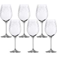 Bild Chateau Weißwein-Gläser, 6er Set, spülmaschinenfeste Wein-Gläser, Wein-Kelch mit gezogenem Stiel, Wein-Glas mit Gravur, 410 ml, 035301