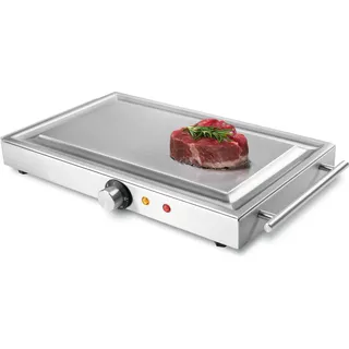 Teppinox M1500 – Edelstahl Elektrogrill  Germany (Elektrische Grillplatte, Teppanyaki, Tischgrill mit präziser Temperaturregelung bis 250 Grad) - Silber