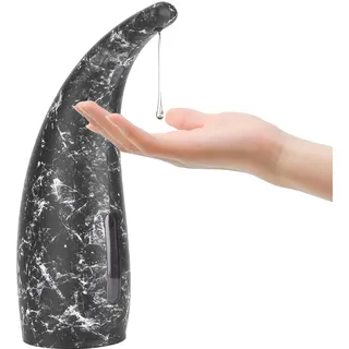 Seifenspender,300 ml Marmor Schwarz Automatischer Seifenspender Infrarot-Induktions-Seifenbehälter-Spenderwerkzeug,Berührungsloser Automatischer Seifenspender für Badezimmer