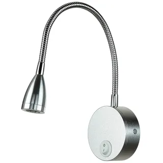 Licht-Erlebnisse Wandleuchte JAN flexibel, Silber Aluminium Acrylglas 1x LED 3W | LE109499