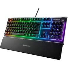SteelSeries Apex 3 - Gaming Tastatur - 10-Zonen RGB-Beleuchtung - Premium magnetische Handballenauflage - Französisch (AZERTY) Layout
