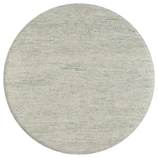 THEKO Hadj Uni Wollteppich 250 x 250 cm Beige/Grau