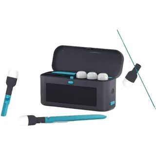 Biolite Hängeleuchten Set mit 6 Leuchten und Solar-Ladecase  neutral/türkis