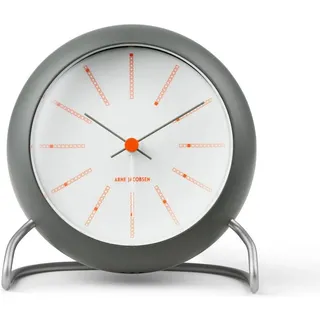 Arne Jacobsen Clocks Arne Jacobsen Bankers Tischuhr Ø11 cm dunkelgrau - Grau