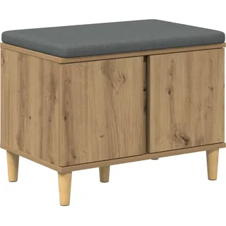 Flurbank mit Kissen mit Speicher Artisan-Eiche 60 x 38 x 46 cm - Braun