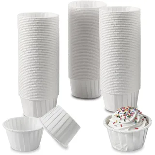150 Stück Muffinförmchen Papier, Cupcake Förmchen, Muffins Papierförmchen, Muffinform Papier Muffinformen, Cupcake Formen für Dessert Hochzeit Halloween Geburtstag Weihnachten Party (Weiß)