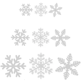 Lynlon 108 Fensterdeko Schneeflocken Schneeflocken Fensterbilder Abnehmbare Fensterdeko Statisch Haftende PVC Aufkleber für Weihnachts-Fenster Dekoration, Türen,Schaufenster, Vitrinen, Glasfronten