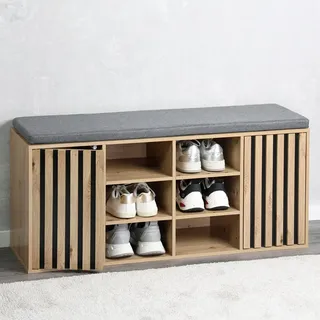 KESPER Schuhschrank 103 x 48 x 30,5 cm Grau / Sonoma Eiche Optik
