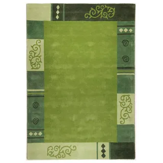 THEKO Ambadi Wollteppich 160 x 230 cm Grün