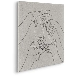 KOMAR Leinwandbild »Puppet Show - Größe 60 x 60 cm« Natur 1 Stk. tlg. Keilrahmenbild mi Echtholzrahmen, schwarz-weiß