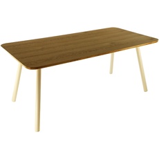 Jan Kurtz - Morador - Tisch aus Holzfurnier und Stahl mit runden Ecken