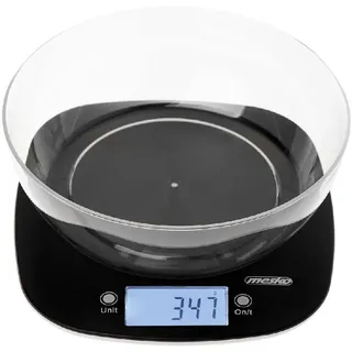 ADLER Mesko Küchenwaage mit Schüssel, 5kg Kapazität, großes LCD-Display