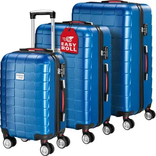 monzana Exopack Koffer-Set 3-tlg. blau/abs