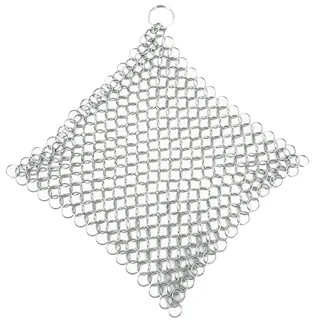 BBQ-Toro Edelstahl Ringreiniger | 20 x 20 cm | Topfreiniger für Gusseisen Pfannen und Töpfe | Dutch Oven Reiniger | Ringschwamm, Gusseisenreiniger, Schrubber, Reinigungsgewebe, BBQ Zubehör