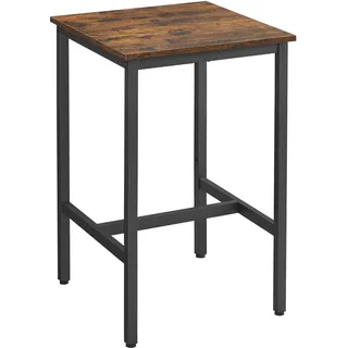 VASAGLE Bartisch 60 x 60 x 92 cm vintagebraun-schwarz