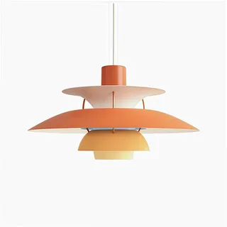 Pendelleuchte Esstischlampe Kronleuchter,Moderne Minimalistische Hängelampe Verstellbarer Schnur,Blendschutz mit E27 Sockel,Ideal für Kücheninsel,Esszimmer,Wohnzimmer und Schlafzimmer 50CM-Orange