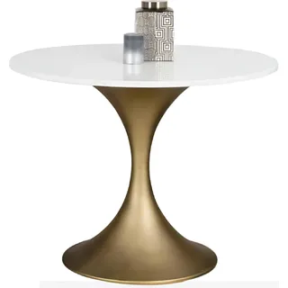 Stilvoller Runder Esstisch Designer Küchentische Eszimmermöbel - Weiß