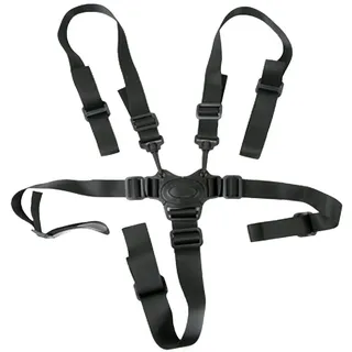 5 Punkt Kinderschutz Gurt, Verstellbarer Drehbar Haken Baby Sicherheitsgurt für Kinderwagen-Hochstuhl, Kinderwagen Buggy (Schwarz)